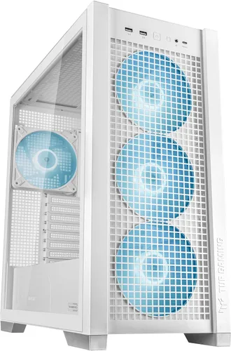 Miniatura 15 de Chasis para PC ASUS TUF Gaming GT302 ARGB Edición Blanca ATX de Torre Media Cuatro ventiladores ARGB de 140x28mm para flujo de aire y presión