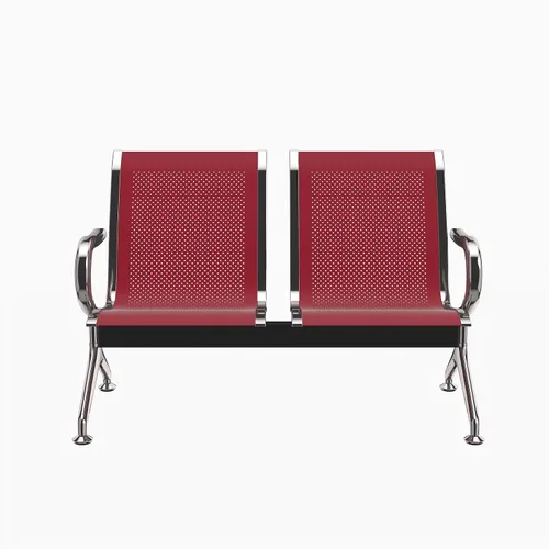 Miniatura 20 de Kinfant Silla de sala de espera de 2 asientos, sillas de recepción de invitados de oficina con respaldo ergonómico, banco de espera de aeropuerto