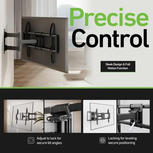 Miniatura 3 de Soporte de montaje en pared articulado de doble brazo resistente para Neo QLED 8K QN900D QN85QN900FAFXZA 85 pulgadas TV - Inclinable