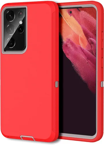 Miniatura 12 de MXX Funda compatible con Galaxy S21 Ultra, funda protectora de cuerpo con parachoques de 3 capas súper resistente y servicio pesado