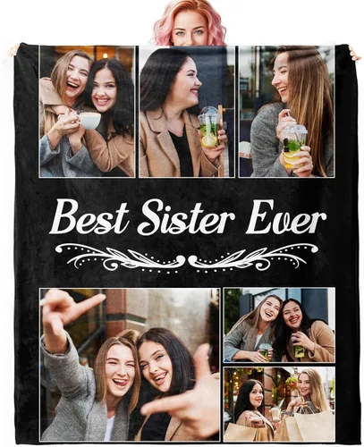 Miniatura 15 de Manta personalizada con fotos para mamá de hija, hijo, niños, marido, manta personalizada con foto, regalos para la mejor mamá del mundo, mantas