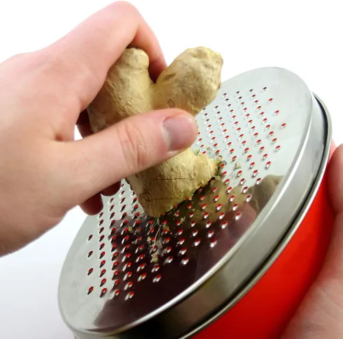 Miniatura 4 de Rallador de queso cítrico con recipiente de almacenamiento de alimentos y tapa, perfecto para quesos de parmesano duro o cheddar suave, jengibre