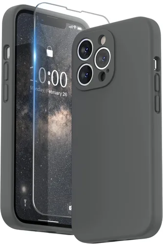 Miniatura 18 de SURPHY Funda para iPhone 13 Pro con protector de pantalla, Fundas de silicona líquida para iPhone 13 Pro