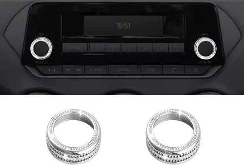 Miniatura 9 de CONGCONG para Nissan Sentra Bling Botón de Control de Clima AC Cristal Accesorio Tapa de Perilla Interior Compatible para Nissan Sentra 2020-2022