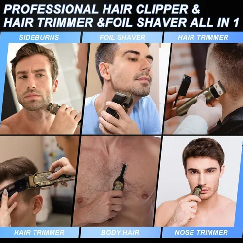 Miniatura 7 de Kit de recortadora de barba Scttomon, juego de cortapelos profesional, afeitadora de lámina eléctrica para hombres, máquina de corte de pelo