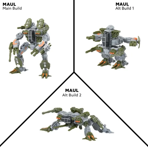 Miniatura 2 de Snap Ships Forge Maul FT-12 Assault Mech - Construir para la batalla - No requiere baterías - Construye 3 diseños diferentes -8+