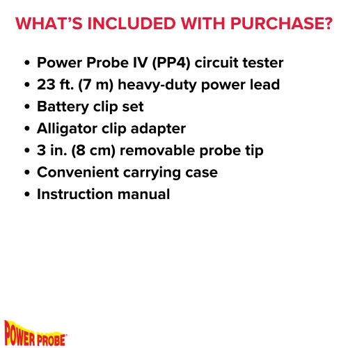 Miniatura 7 de Power Probe IV - [Herramienta de prueba de diagnóstico automotriz, medidor de voltios digital, resistencia de corriente CA/CC, probador de circuito]