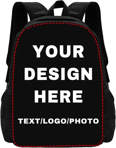 Mochila personalizada para hombre y mujer, mochilas personalizadas con texto fotográfico, mochila informal para computadora portátil para viajes,