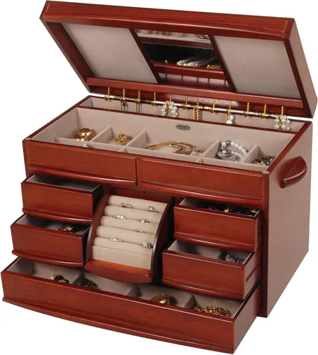 Miniatura 2 de Mele & Co. Empress - Joyero de madera, anillo, collar y organizador de pendientes