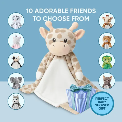 Miniatura 7 de Love By Emi Juguete para dormir 4 en 1 para bebé, máquina de sonido de animales de peluche y soporte para chupete, ruido blanco y música, manta