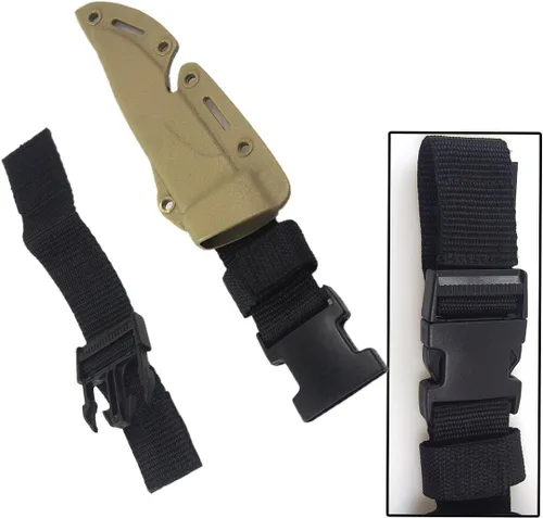 Miniatura 4 de Cuchillo bayoneta Toonol de plástico para entrenamiento táctico con vaina 1pcs Machete-Tan