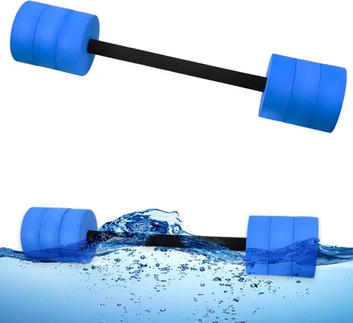 Miniatura 8 de Hikeen Mancuernas de ejercicio acuático con 4 pesas de espuma EVA de alta densidad para piscina, resistencia a la piscina, para aeróbic acuático