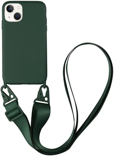 Compatible con iPhone 13 Pro, funda cruzada para teléfono con cordón, bonita funda de silicona suave con correa ajustable para el hombro, protector