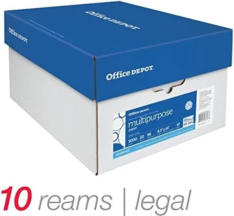 Miniatura 4 de Office Depot Papel de copia extra brillante, 8 12 pulgadas x 14 pulgadas. Legal, 20 libras, 90 brillo, caja de 10 resmas