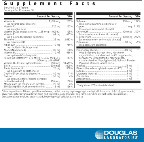 Miniatura 2 de Douglas Laboratories Ultra Preventive 2 Daily Suplemento multivitamínico y mineral para apoyar la producción de energía, la función inmunológica
