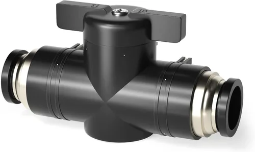 Miniatura 16 de TAILONZ PNEUMATIC BVU-1/4 OD válvula de bola de control de flujo de aire válvula de empuje para conectar el accesorio (paquete de 5)