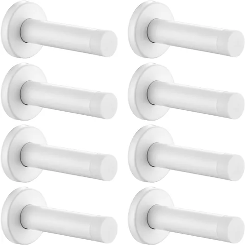 Miniatura 12 de JQK Tope de puerta, acero inoxidable 304 de grosor de 0.039 pulgadas (0.039 in), amortiguador de sonido, tope de puerta, protetor, 2 unidades, Punta