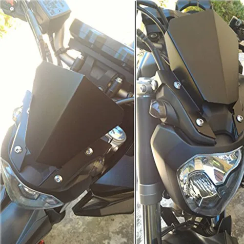 Miniatura 2 de YUANQIAN FZ-07 - Parabrisas delantero de motocicleta compatible con FZ-07 FZ07 FZ 07 2013 2014 2015 2016 2017