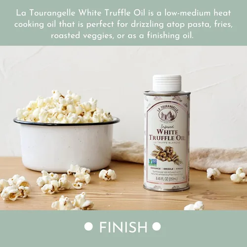 Miniatura 6 de La Tourangelle, Aceite de trufa blanca, sabor terroso gourmet complejo para rociar sobre pasta, palomitas de maíz, verduras, papas, sopa y más, 8.45
