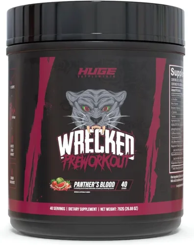 Miniatura 12 de Polvo Wrecked para antes del entrenamiento, fórmula avanzada, aumenta la energía, la concentración, las bombas y el rendimiento, 10g L-citrulina