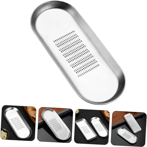Miniatura 6 de Rallador de jengibre de acero inoxidable, raíz y ajo, herramienta de corte sin esfuerzo, fácil de limpiar, compacto para cocina
