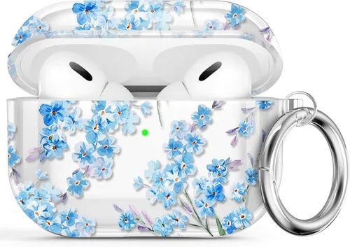 Miniatura 54 de Maxjoy Funda compatible con AirPods Pro, funda con diseño de vaca clara para mujeres y niñas, bonita funda protectora suave con llavero compatible