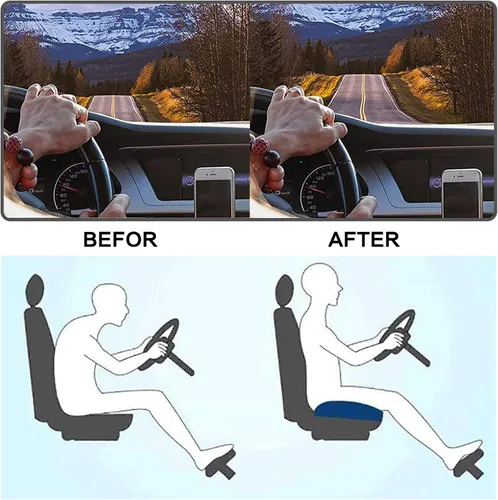 Miniatura 2 de Cojín de asiento de automóvil para adulto, cojín elevador de automóvil portátil, suave y antideslizante para conducir, almohadilla de asiento