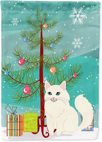 Miniatura 8 de Caroline's Treasures BB4411GF Bandera de jardín con diseño de gato abisinio con texto en inglés "Merry Christmas" para jardín, bandera decorativa