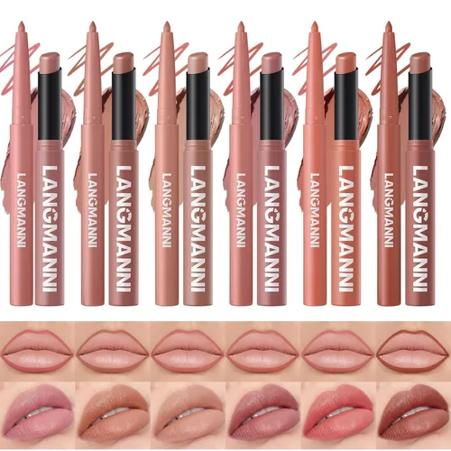 Miniatura 11 de BestLand Juego de 12 Labiales Líquidos Mate + Lápices Delineadores de Labios, Juego de Maquillaje de Labios de Un Solo Paso, Pigmento Aterciopelado