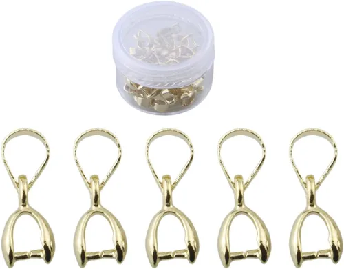 Miniatura 9 de 1 caja de 30 piezas de clip de clip de pellizco relleno de oro real para bricolaje fabricación de joyas (mezcla de 3 colores)