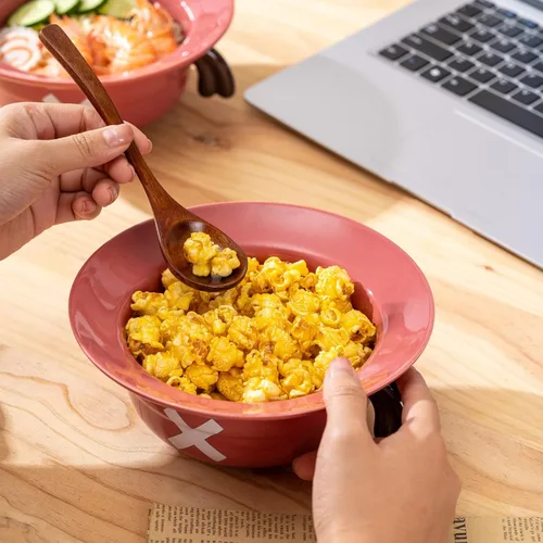 Miniatura 5 de Tazón de ramen con sombrero de paja (tazón de cerámica + cuchara de madera + palillos) para fanáticos del anime