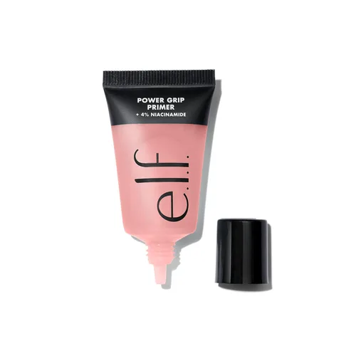 e.l.f. Power Grip Primer + 4% Niacinamide Mini, prebase facial en gel hidratante, nivela la piel y abrillanta, fija el maquillaje, vegano y libre de