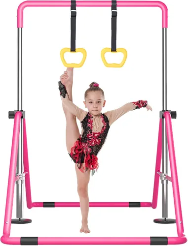 Miniatura 10 de WATBKHE Barra de gimnasia para niños, equipo de gimnasia para el hogar, altura ajustable, barra de entrenamiento de gimnasia, artículos de gimnasia