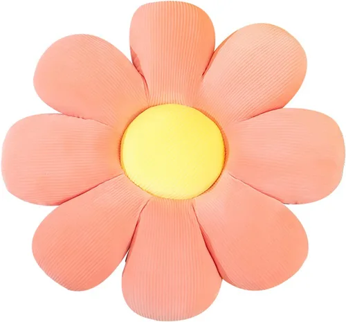Miniatura 11 de Almohada de flores, almohada en forma de flor, almohada de suelo, cojín de asiento suave para decoración de habitación, almohada de felpa para Verde