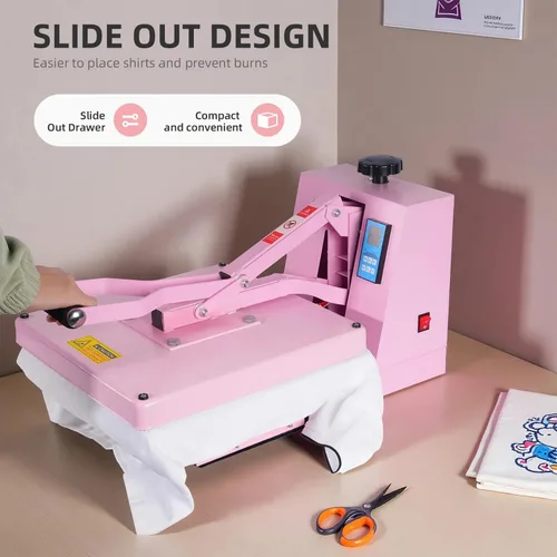 Miniatura 3 de Prensa térmica de 15 x 15 pulgadas, máquina de prensa de calor manual para camisetas, máquina de prensado de camisetas para ropa, bolsas, cortina