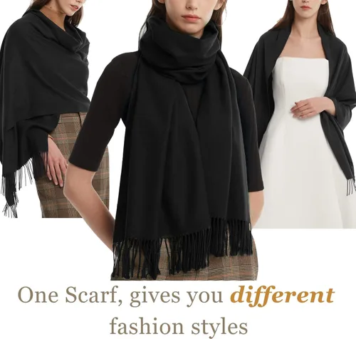 Miniatura 5 de FURTALK - Bufanda de invierno para mujer, manta suave y cálida con sensación de cachemira