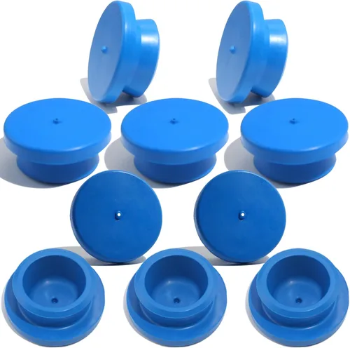 Miniatura 11 de iBroPrat 2 tapas de cubo de aluminio 343-4009 para eje de remolque, 3434009 tapas de cubo de 6 agujeros con tapones de tubo laterales y 2 tapones