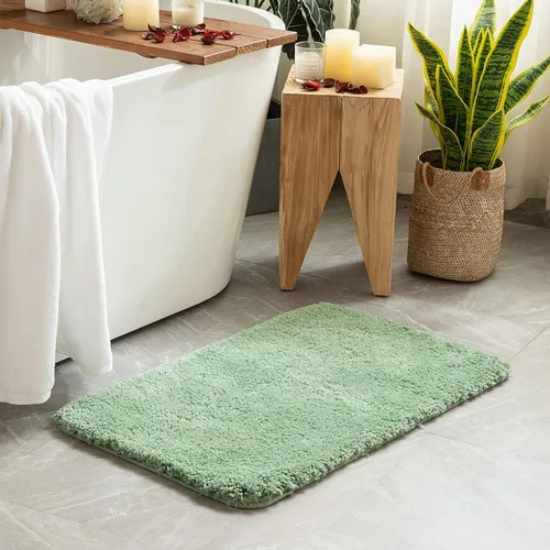 Miniatura 6 de MIULEE Juego de 2 tapetes de baño y tapetes para inodoro, 20 x 30 pulgadas + 20 x 30 pulgadas + 20 x 24 pulgadas (en forma de U), alfombras suaves