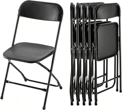 Miniatura 10 de HealSmart Paquete de 2 sillas plegables con asientos acolchados de cuero y marco de metal duradero, cómodas, plegables, portátiles, asiento