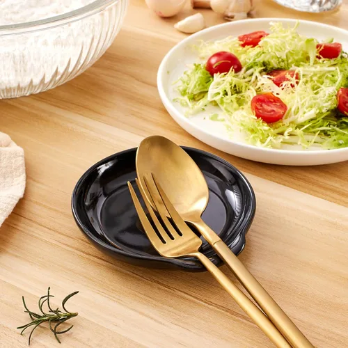 Miniatura 6 de Soporte de cuchara de cerámica para la parte superior de la estufa, soporte grande para utensilios de cocina para encimera de cocina, espátula