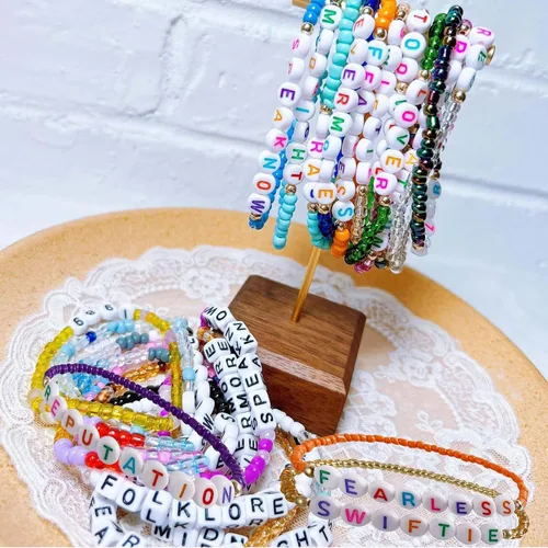 Miniatura 5 de Pulseras Eras Tour, inspira pulseras a juego con Taylor Fearless, Reputation, 1989 y Lover Albums Pulseras de amistad coloridas para Taylover