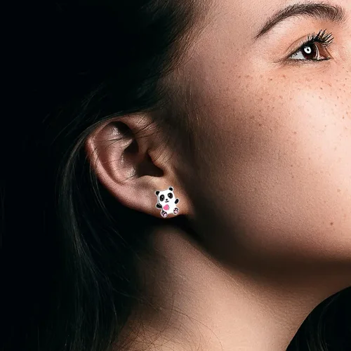 Miniatura 4 de Lindos aretes de mariposa con diseño de mariquita, unicornio, tortuga, ángel, flamenco, para niñas y mujeres, aretes hipoalergénicos de plata de ley