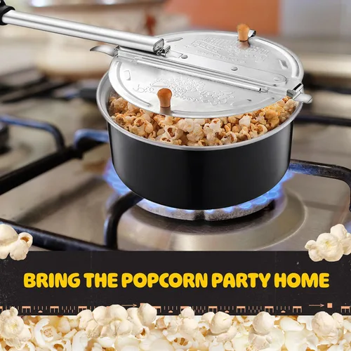 Miniatura 4 de Great Northern Popcorn - Máquina para hacer palomitas de maíz con mango telescópico, equipo ligero para acampar y hoguera abierta o equipo de cocina