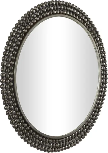 Miniatura 4 de CosmoLiving by Cosmopolitan Espejo de pared de metal para habitación, espejo de entrada con detalles de cuentas, espejo montado en la pared 32 x 1 x