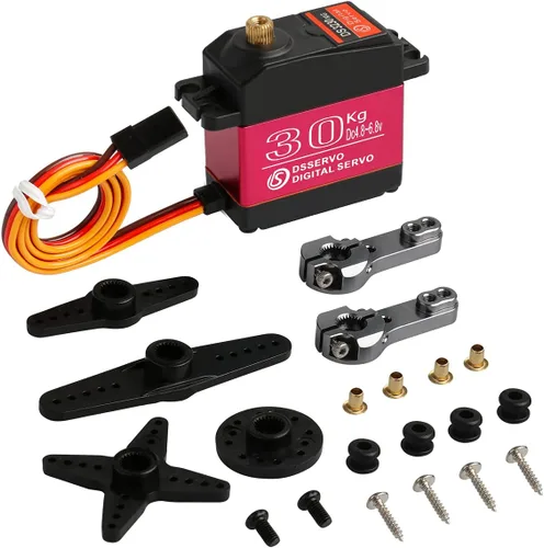 Miniatura 8 de 66.1 lbs Digital servo alto torque completo metal engranaje impermeable, adecuado para coche de control remoto modelo RC con un ángulo de control