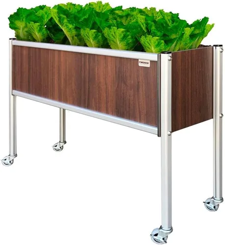 Miniatura 10 de Foreman Cama de jardín elevada (36 x 12 x 14 pulgadas) resistente a la intemperie, maceta para exteriores con drenaje para camas de verduras