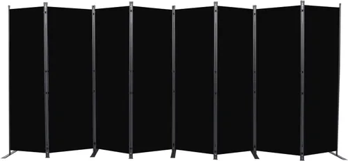Miniatura 10 de CHOSENM Divisor de pared, 4 paneles divisores de habitación y pantallas de privacidad plegables con pies de soporte más anchos, pantalla de Gris