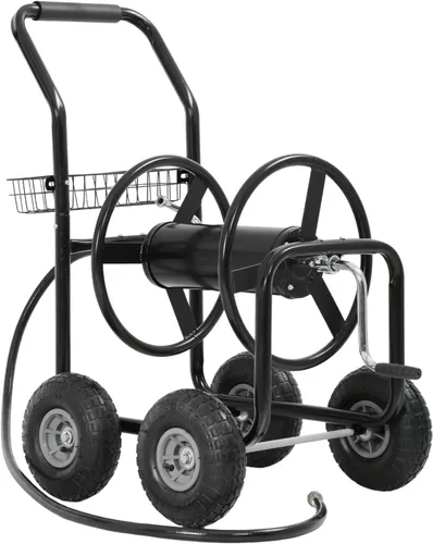Miniatura 9 de FDW Carrito enrollador de manguera de jardín, carrito de manguera de agua con 4 ruedas, soporta hasta 300 pies de manguera de 5/8 pulgadas