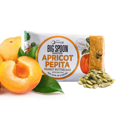Miniatura 3 de Big Spoon Roasters Barras de mantequilla de nueces de pepita de albaricoque, barras bajas en carbohidratos, altas en proteínas con proteína