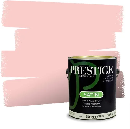 Miniatura 463 de Prestige Paints Pintura exterior e imprimación en uno, 1 galón, plano, coincidencia comparable de Valspar* Amber Rose*